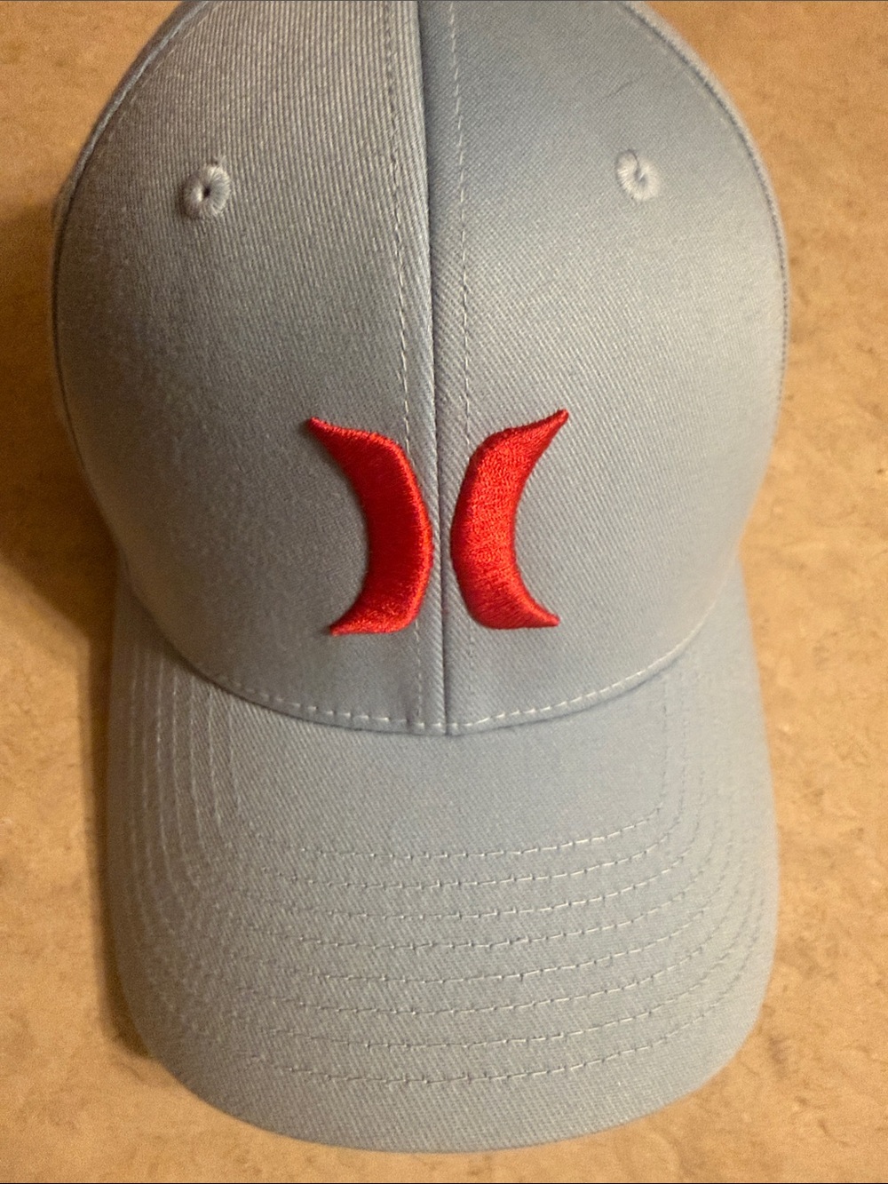 Hurley Light Blue Baseball Cap with Red Logo